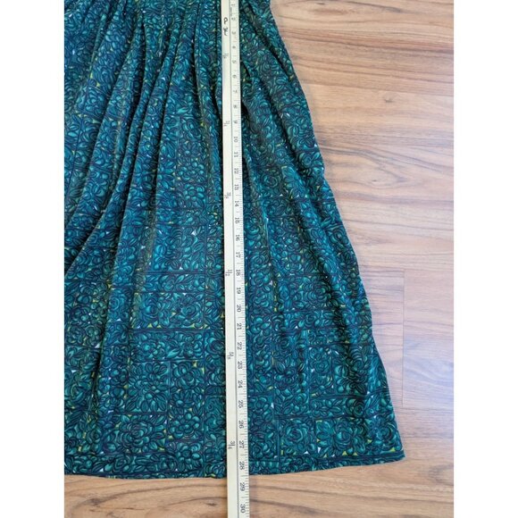 Vintage 60s Soft Nylon Shelton Stroller Green Retro Floral 2 Piece Dress Set A1 - Picture 12 of 16